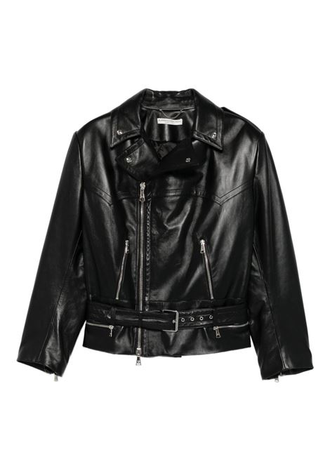 Black leather biker jacket Alessandra rich - women ALESSANDRA RICH | FABX4231L46310900